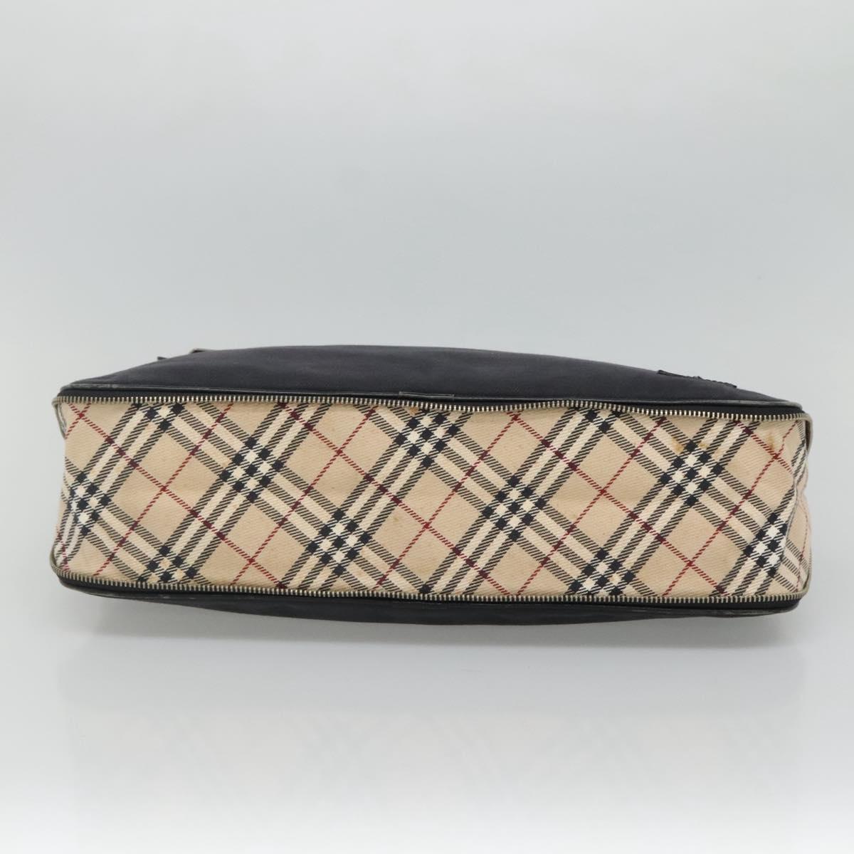 BURBERRY Blue Label Hand Bag Canvas Navy Auth ti2805