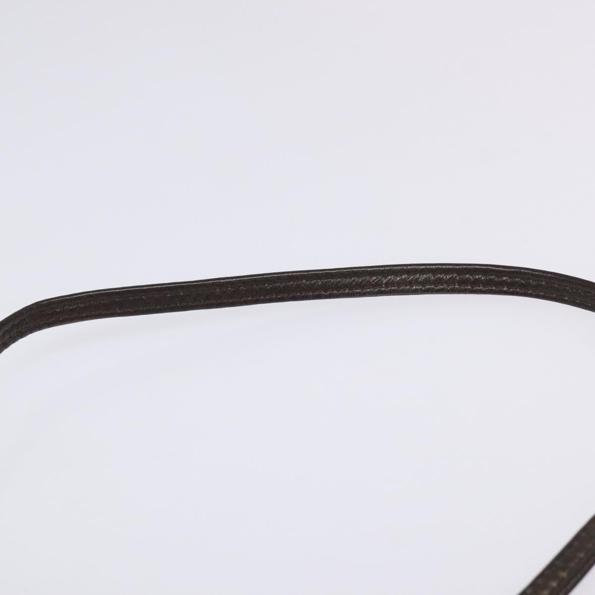 FENDI Zucca Canvas Shoulder Bag Brown Black Auth ti2809