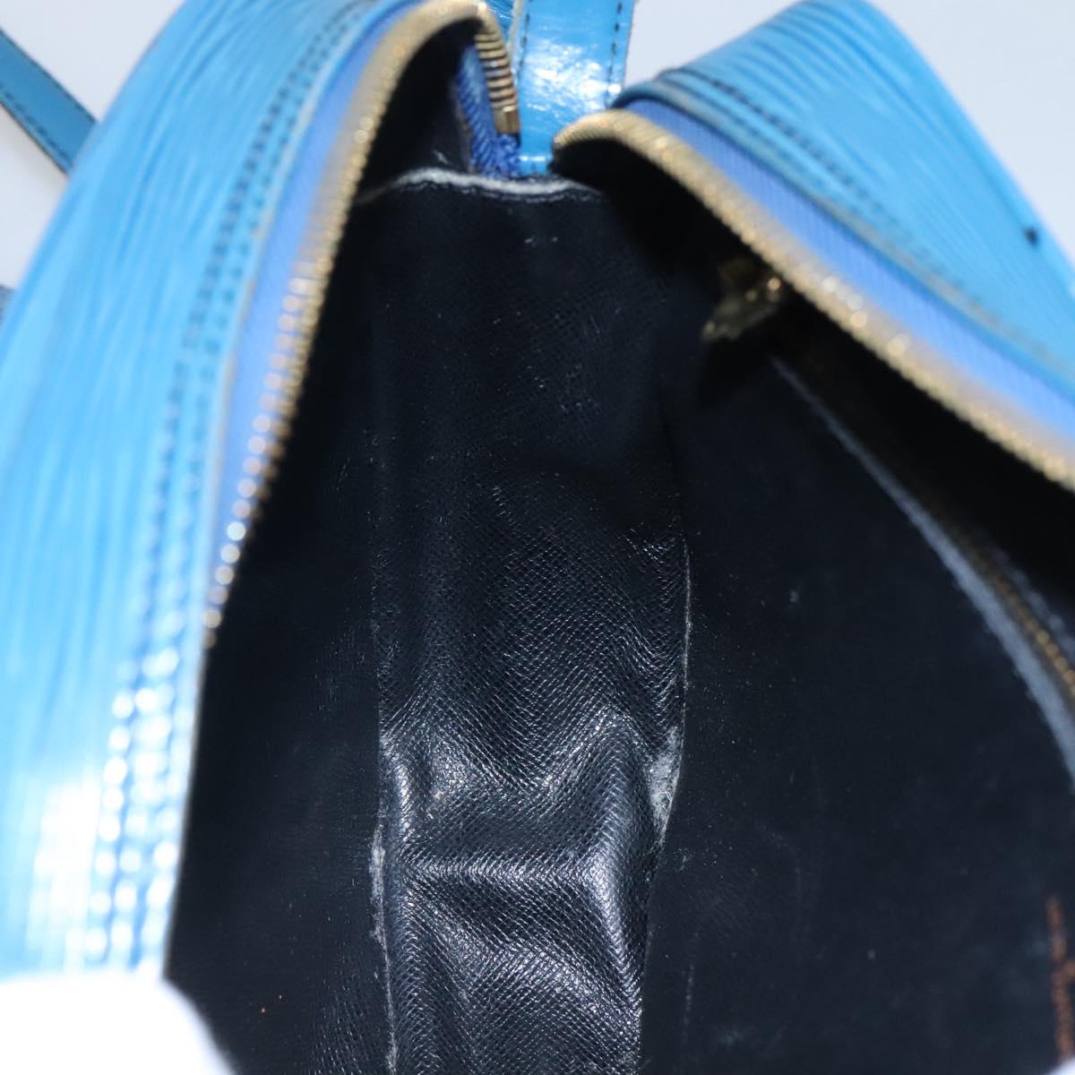 LOUIS VUITTON Epi June Feuille Shoulder Bag Blue M52155 LV Auth ti2813