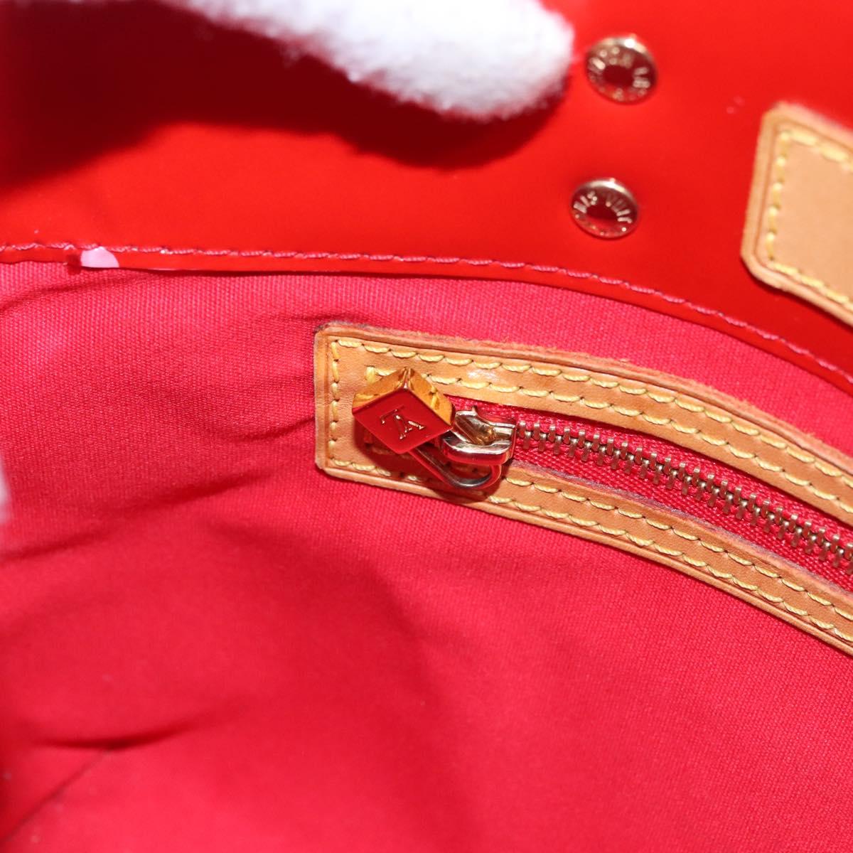 LOUIS VUITTON Monogram Vernis Reade PM Hand Bag Red Rouge M91088 LV Auth ti2815