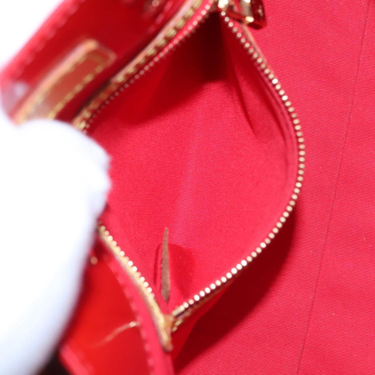 LOUIS VUITTON Monogram Vernis Reade PM Hand Bag Red Rouge M91088 LV Auth ti2815