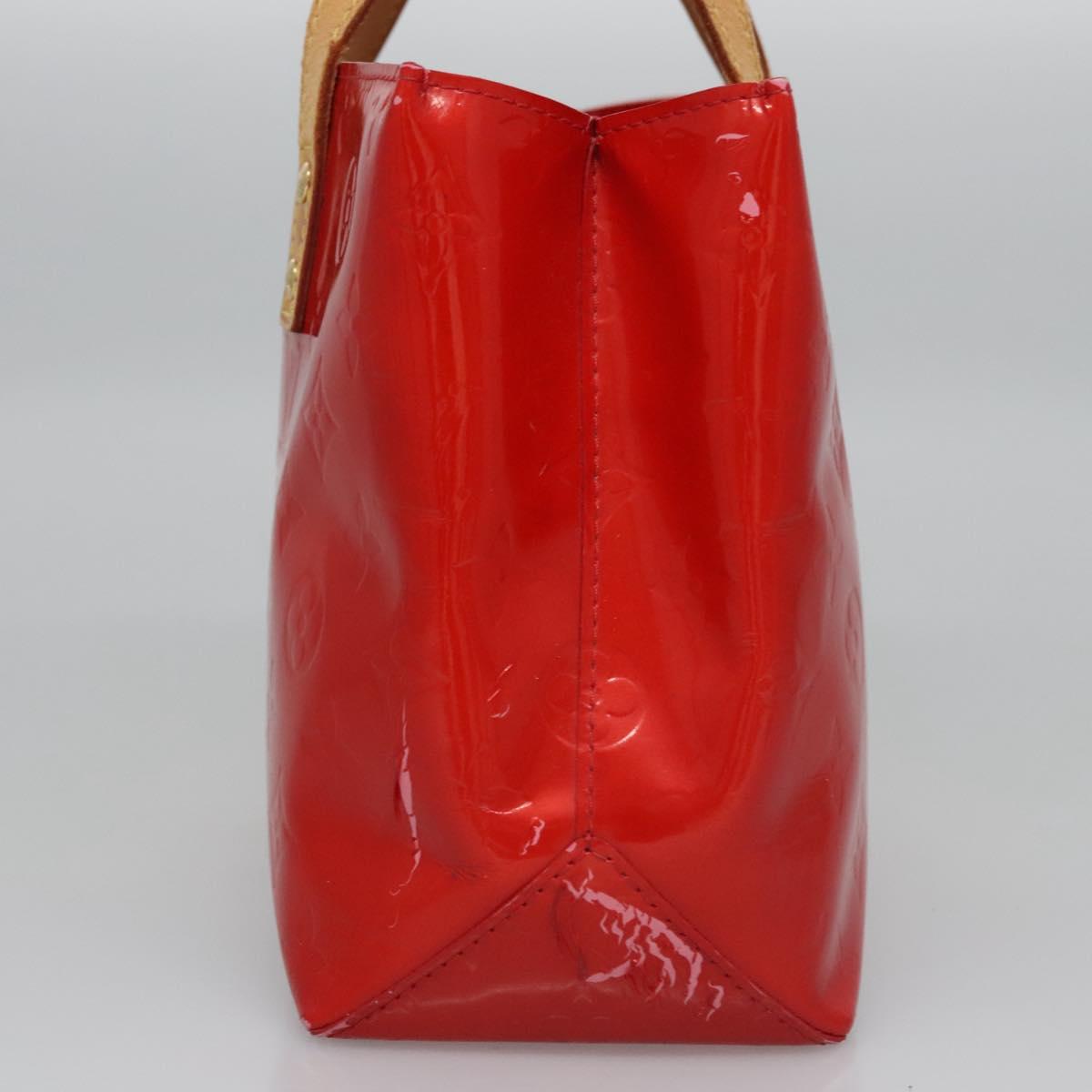 LOUIS VUITTON Monogram Vernis Reade PM Hand Bag Red Rouge M91088 LV Auth ti2815