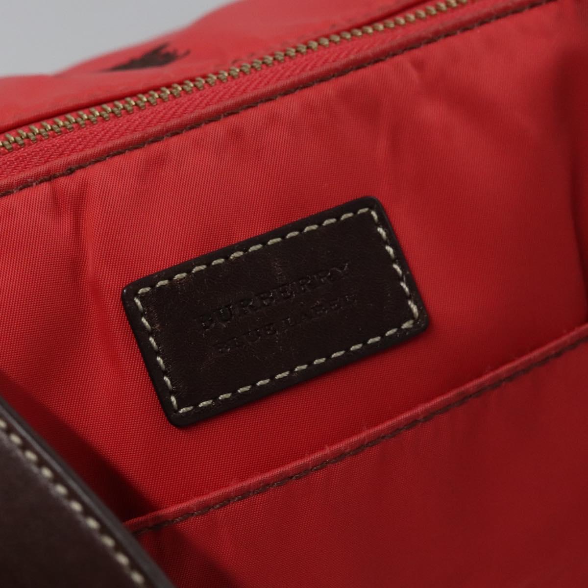 BURBERRY Blue Label Tote Bag Nylon Red Auth ti2825