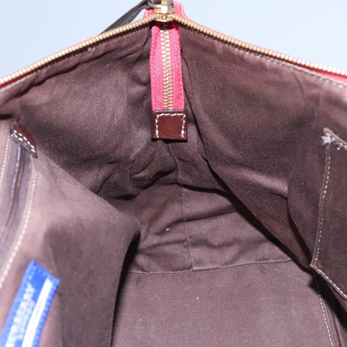 BURBERRY Blue Label Tote Bag Nylon Red Auth ti2825