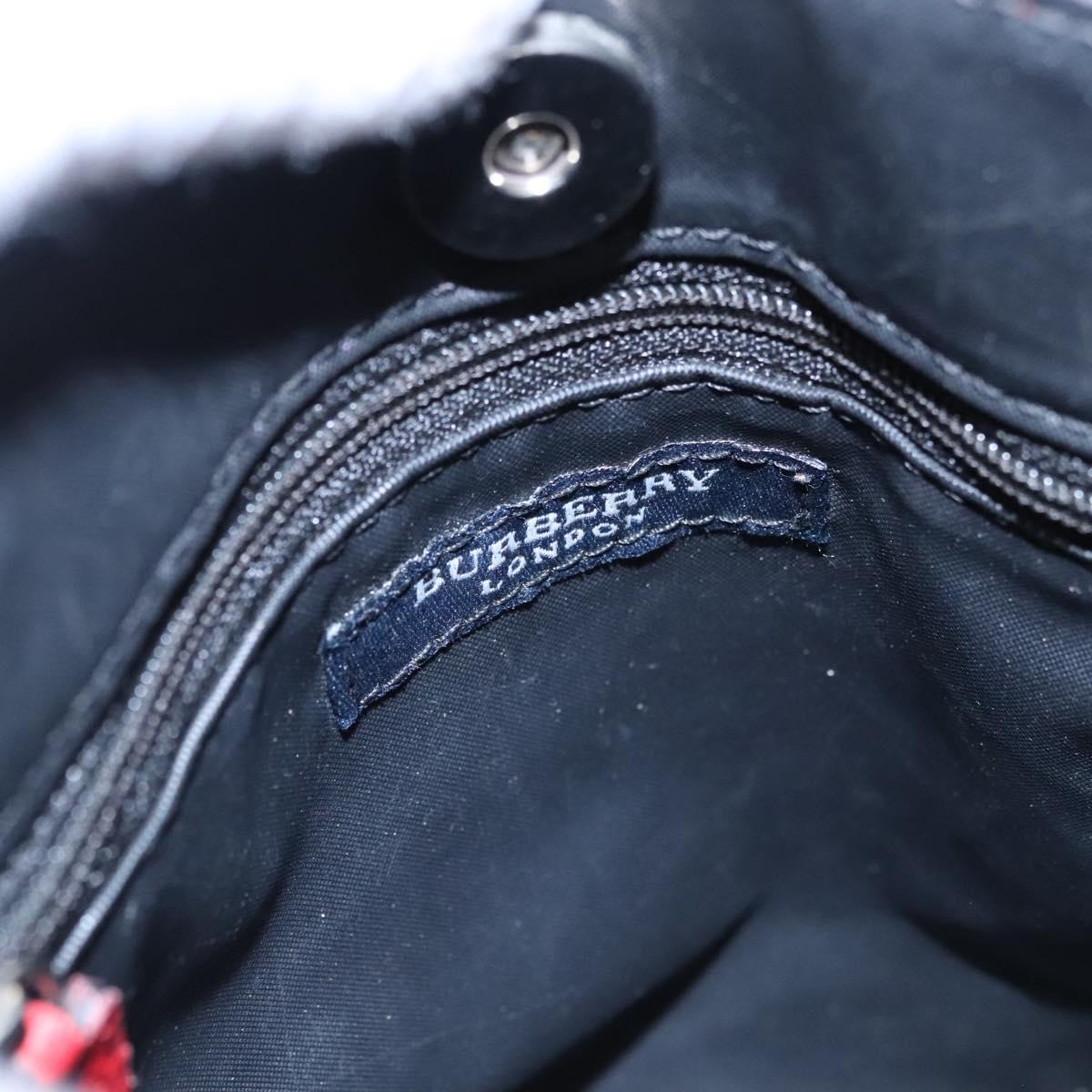 BURBERRY Nova Check Hand Bag Nylon Red Auth ti2831