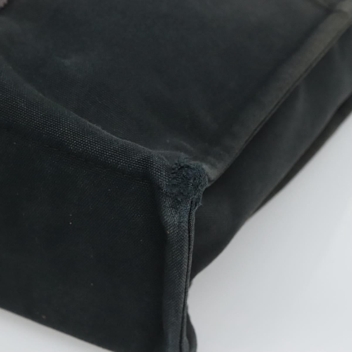 HERMES Fourre Tout MM Hand Bag Canvas Black Auth ti2835