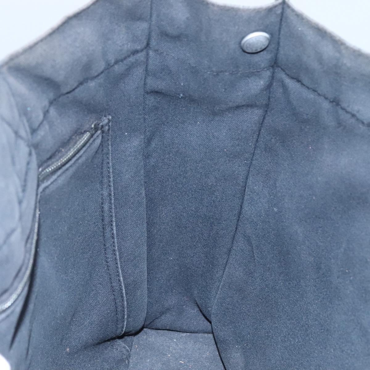 HERMES Fourre Tout MM Hand Bag Canvas Black Auth ti2835