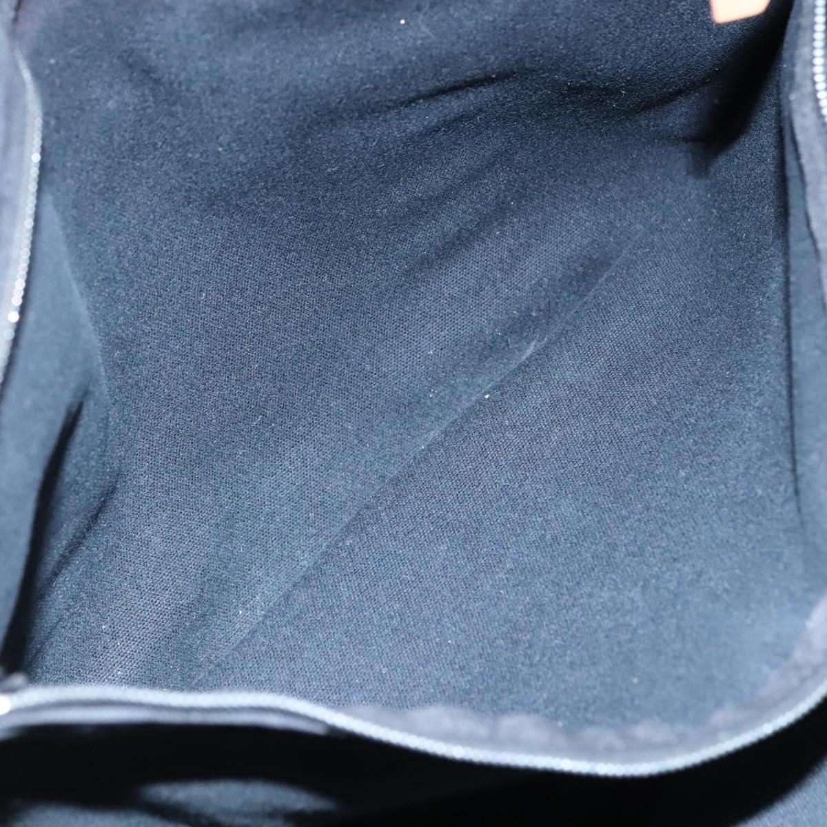 HERMES Fourre Tout MM Hand Bag Canvas Black Auth ti2835