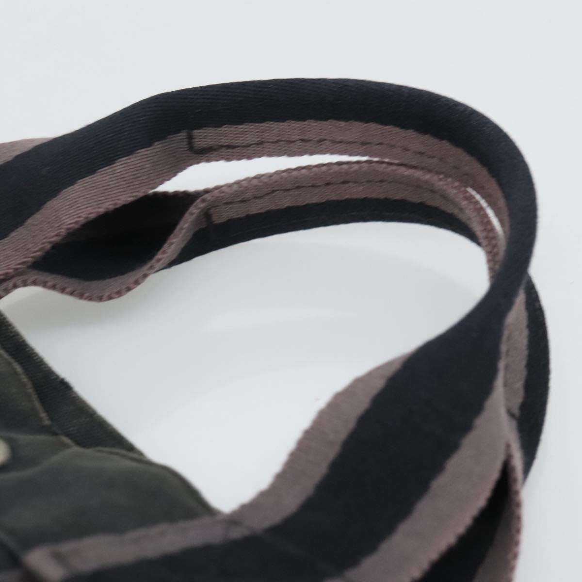 HERMES Fourre Tout MM Hand Bag Canvas Black Auth ti2835