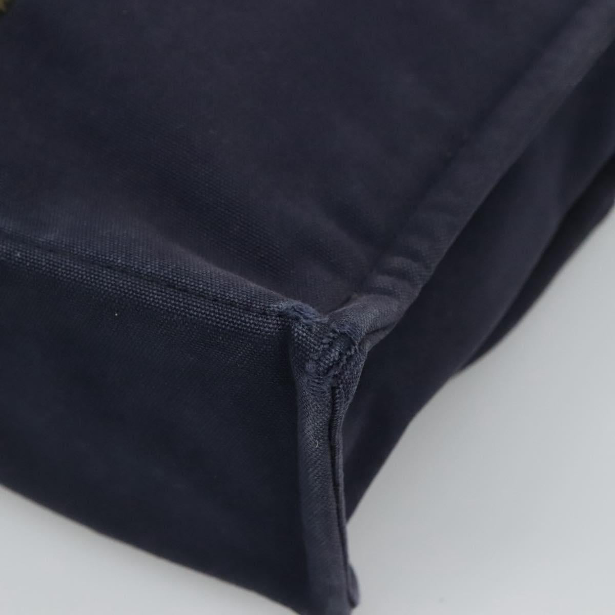 HERMES Fourre Tout MM Hand Bag Canvas Navy Auth ti2836