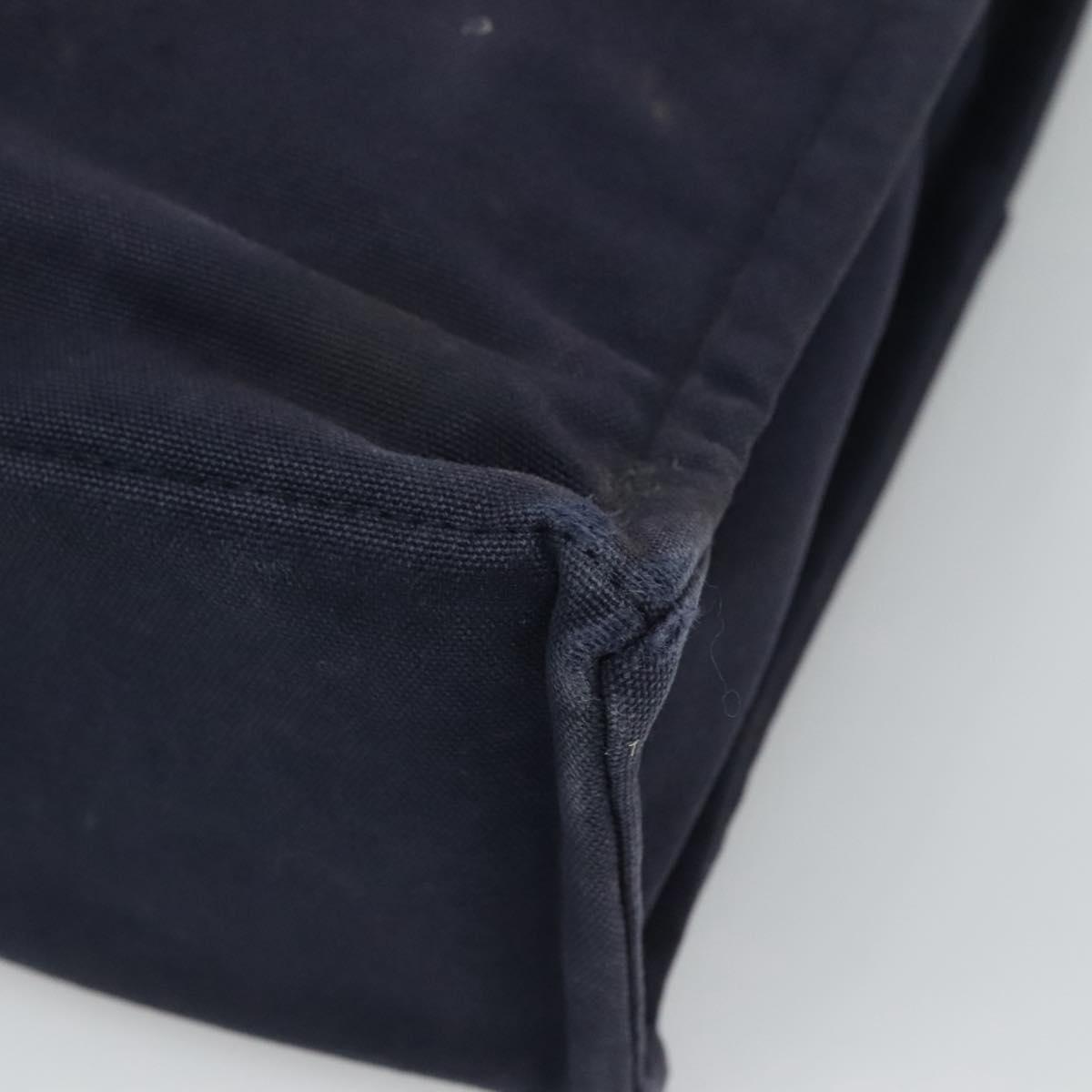 HERMES Fourre Tout MM Hand Bag Canvas Navy Auth ti2836