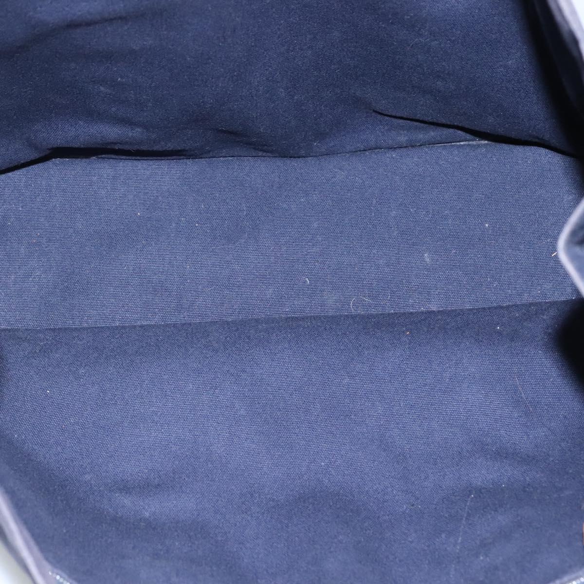 HERMES Fourre Tout MM Hand Bag Canvas Navy Auth ti2836