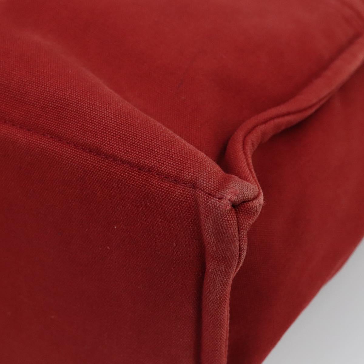 HERMES Fourre Tout GM Hand Bag Canvas Red Auth ti2838
