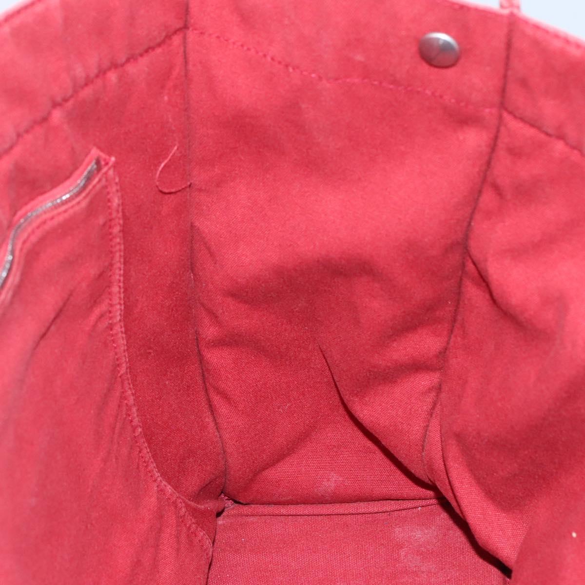 HERMES Fourre Tout GM Hand Bag Canvas Red Auth ti2838