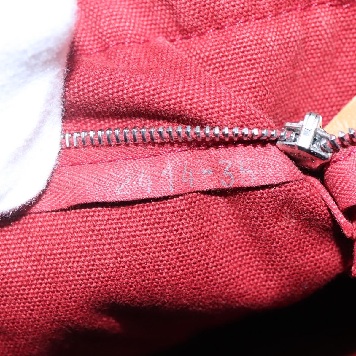 HERMES Fourre Tout GM Hand Bag Canvas Red Auth ti2838