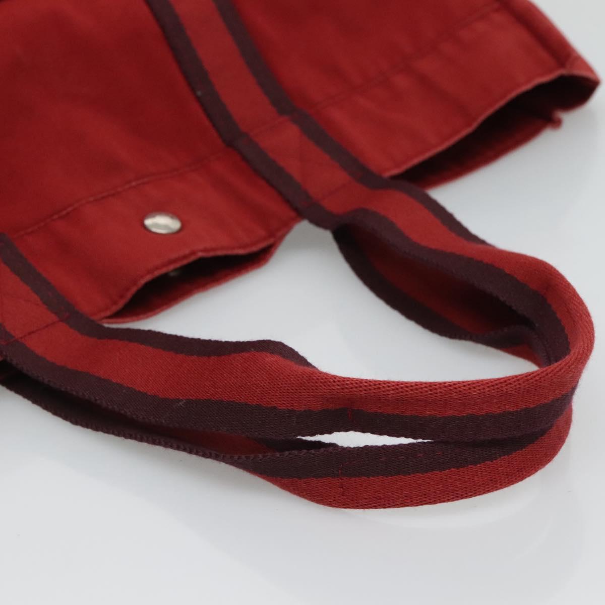 HERMES Fourre Tout GM Hand Bag Canvas Red Auth ti2838