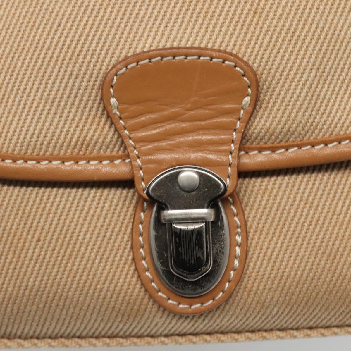 BURBERRY Blue Label Shoulder Bag Canvas Beige Auth ti2844