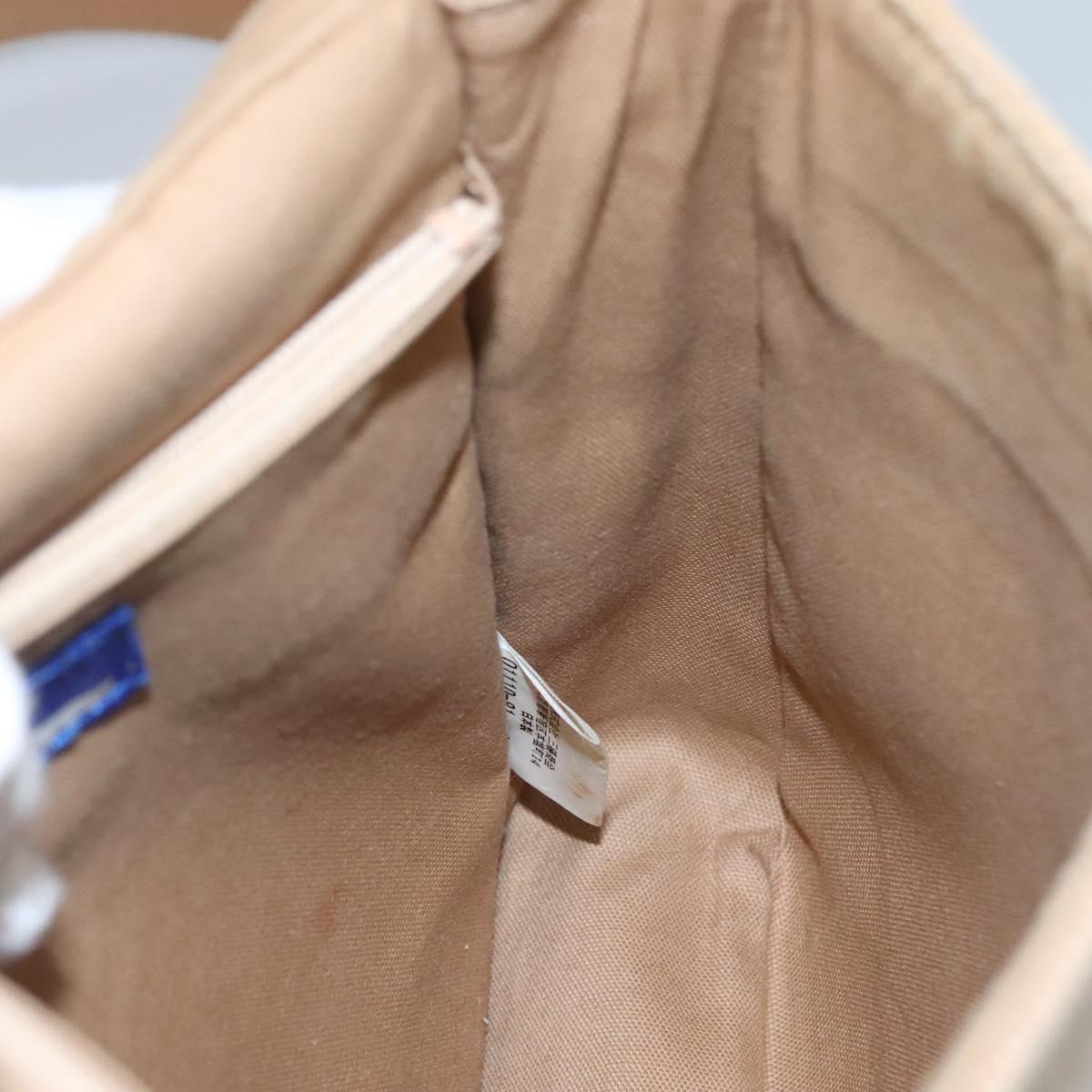 BURBERRY Blue Label Shoulder Bag Canvas Beige Auth ti2844