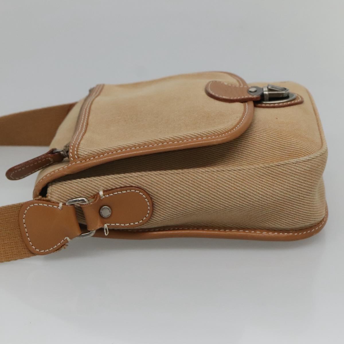 BURBERRY Blue Label Shoulder Bag Canvas Beige Auth ti2844