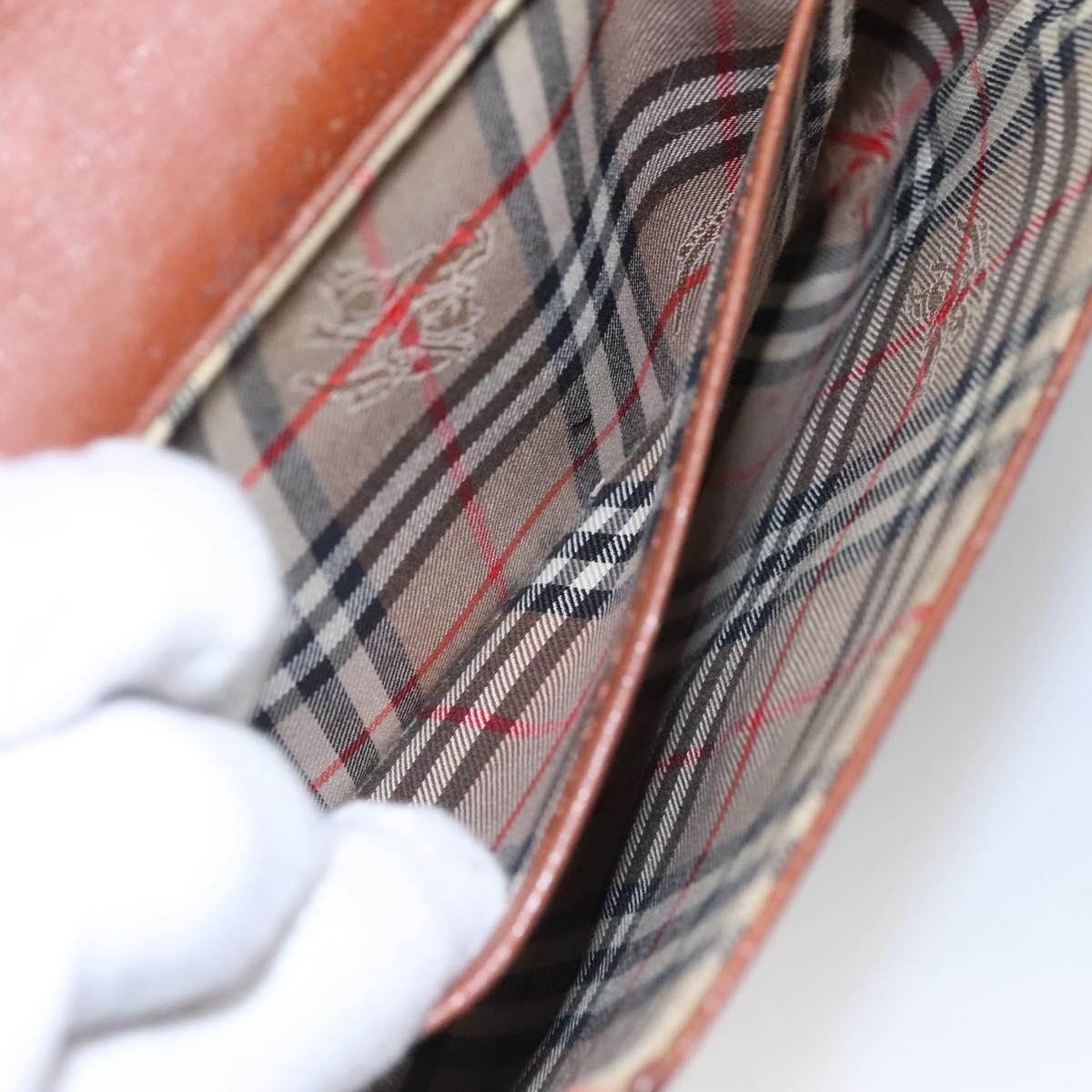 Burberrys Shoulder Bag Leather Brown Auth ti2845