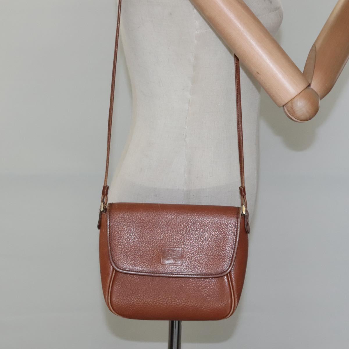 Burberrys Shoulder Bag Leather Brown Auth ti2845