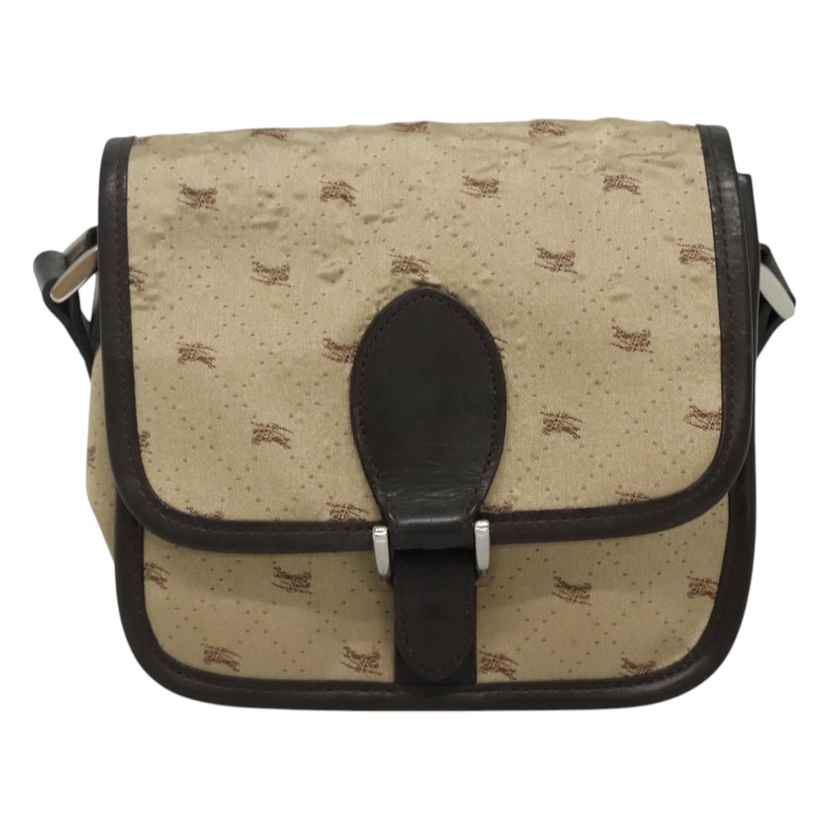 BURBERRY Blue Label Shoulder Bag Nylon Beige Auth ti2849