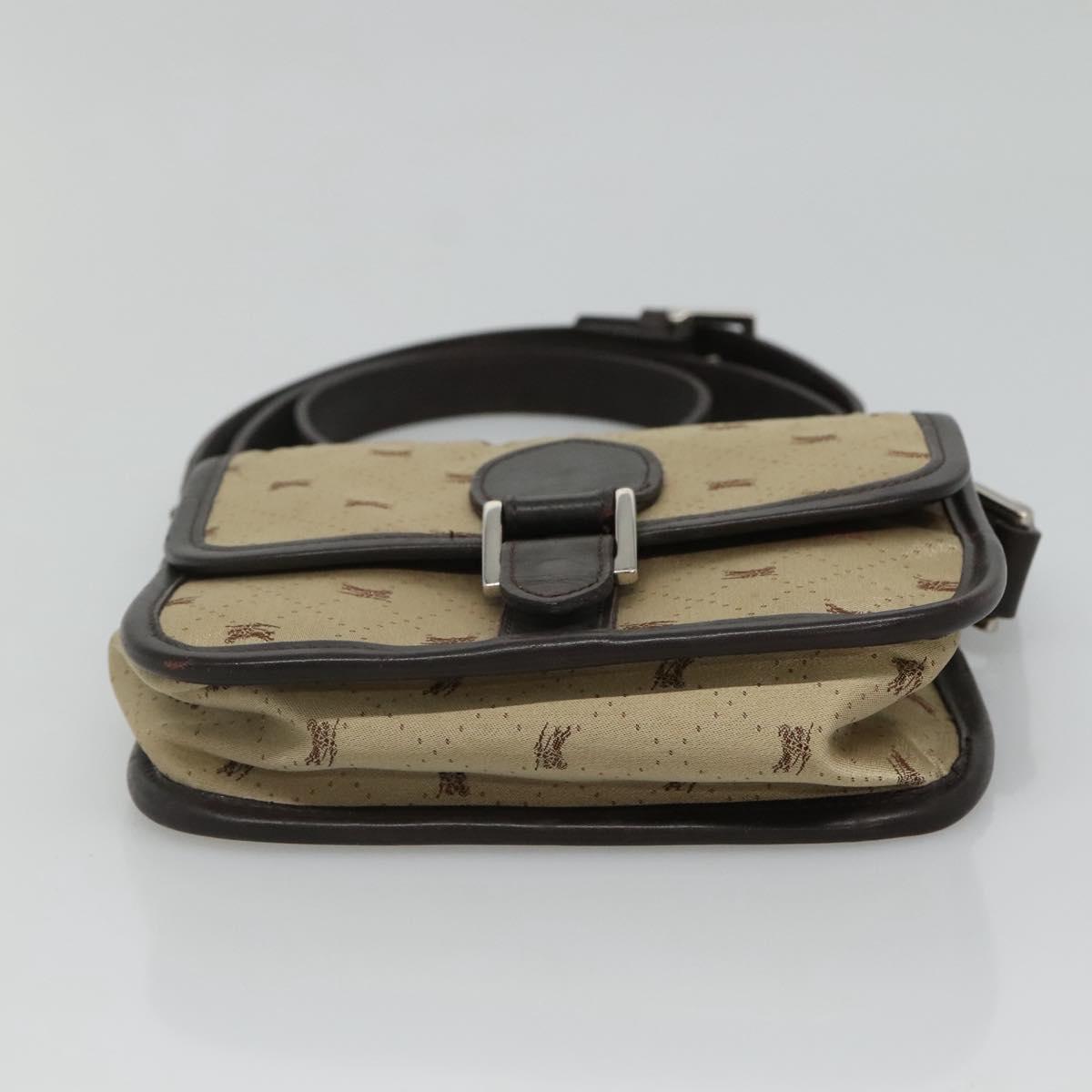 BURBERRY Blue Label Shoulder Bag Nylon Beige Auth ti2849