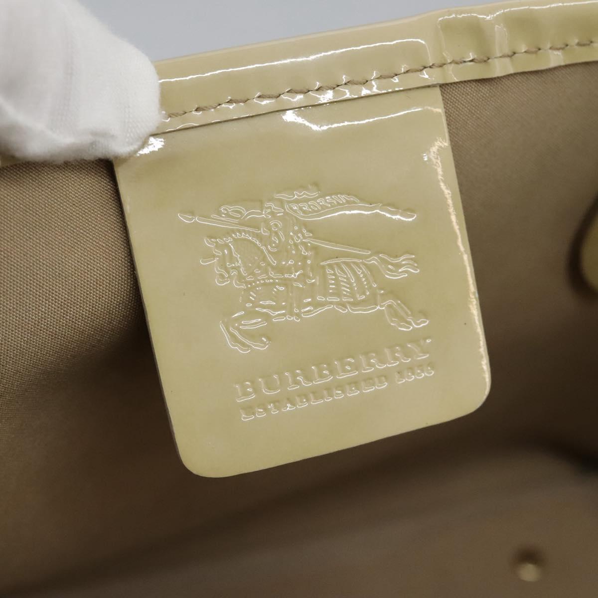 BURBERRY Nova Check Tote Bag PVC Beige Auth ti2855