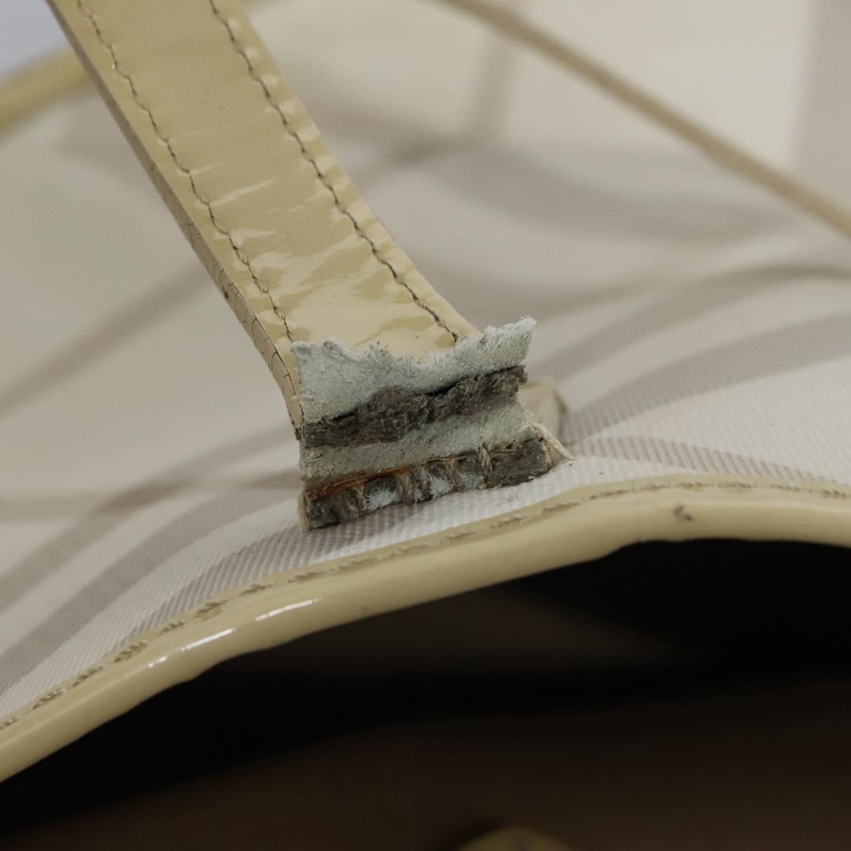 BURBERRY Nova Check Tote Bag PVC Beige Auth ti2855