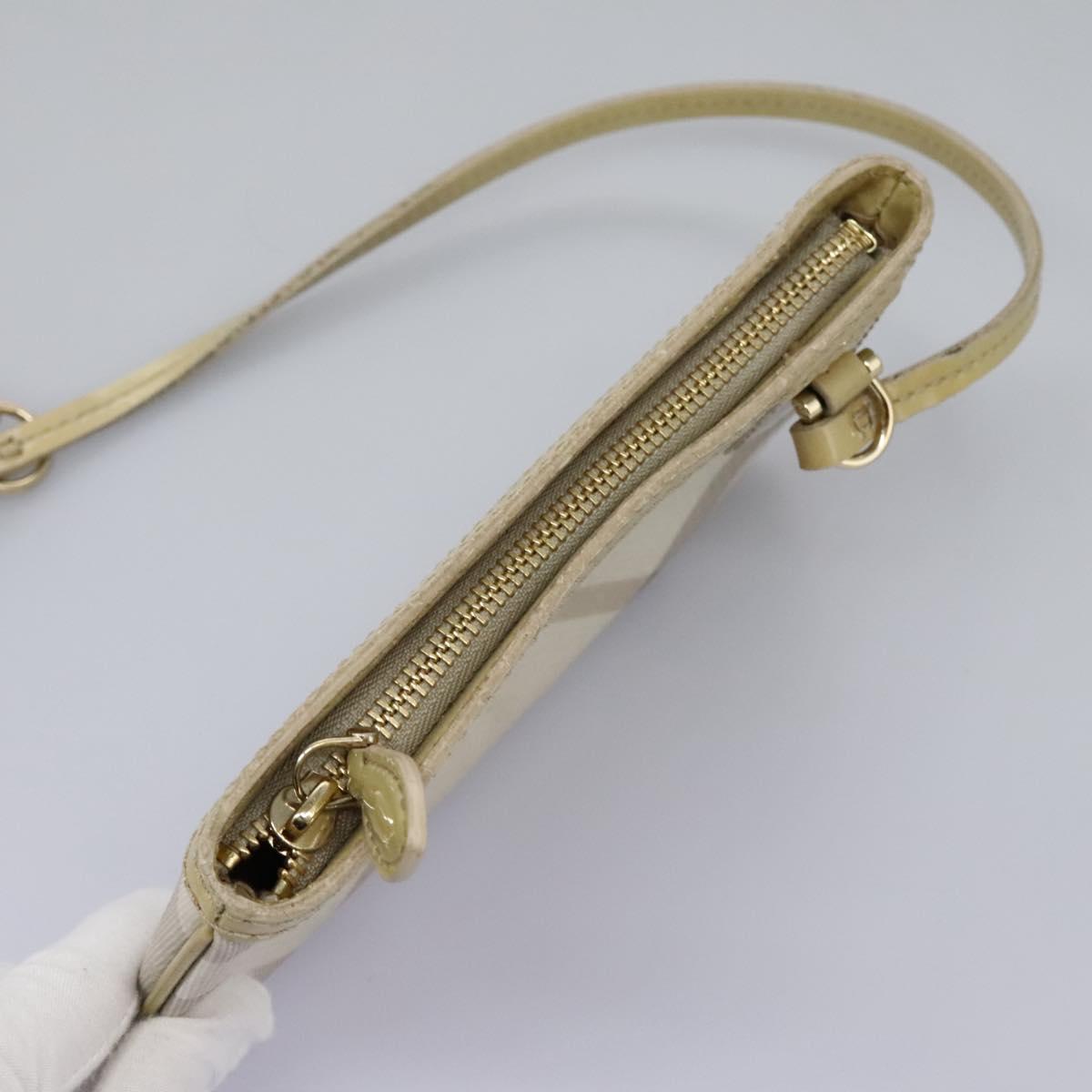 BURBERRY Nova Check Tote Bag PVC Beige Auth ti2855