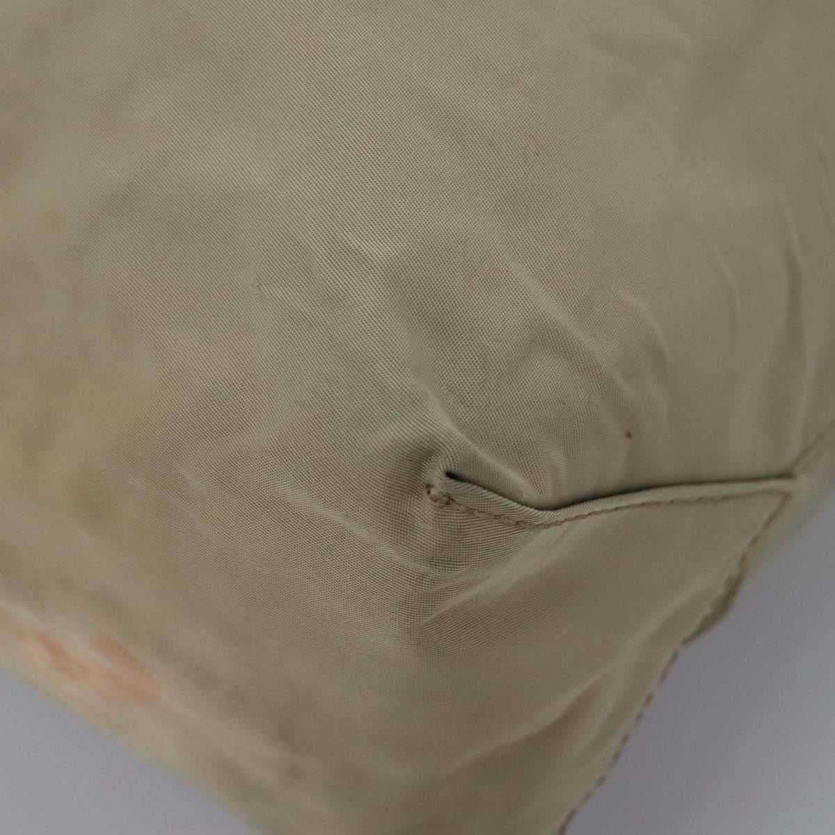 BURBERRY Blue Label Shoulder Bag Nylon 2way Beige Auth ti2857