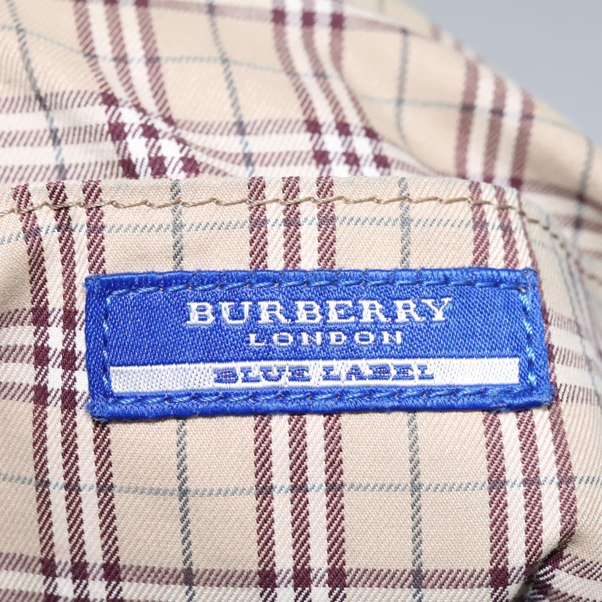 BURBERRY Blue Label Shoulder Bag Nylon 2way Beige Auth ti2857