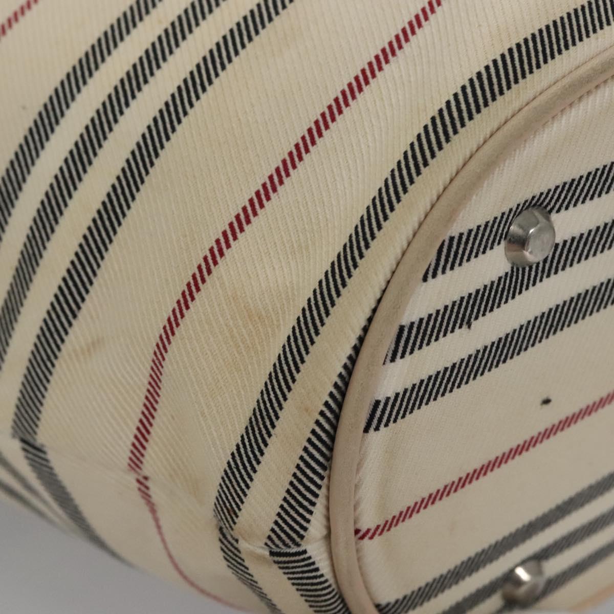 BURBERRY Hand Bag Canvas Beige Auth ti2859