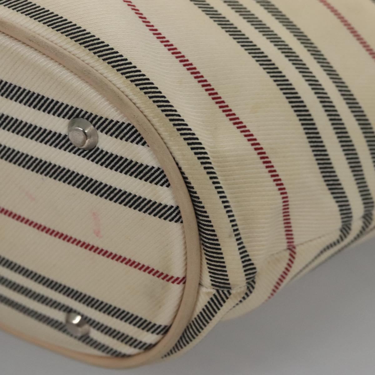 BURBERRY Hand Bag Canvas Beige Auth ti2859