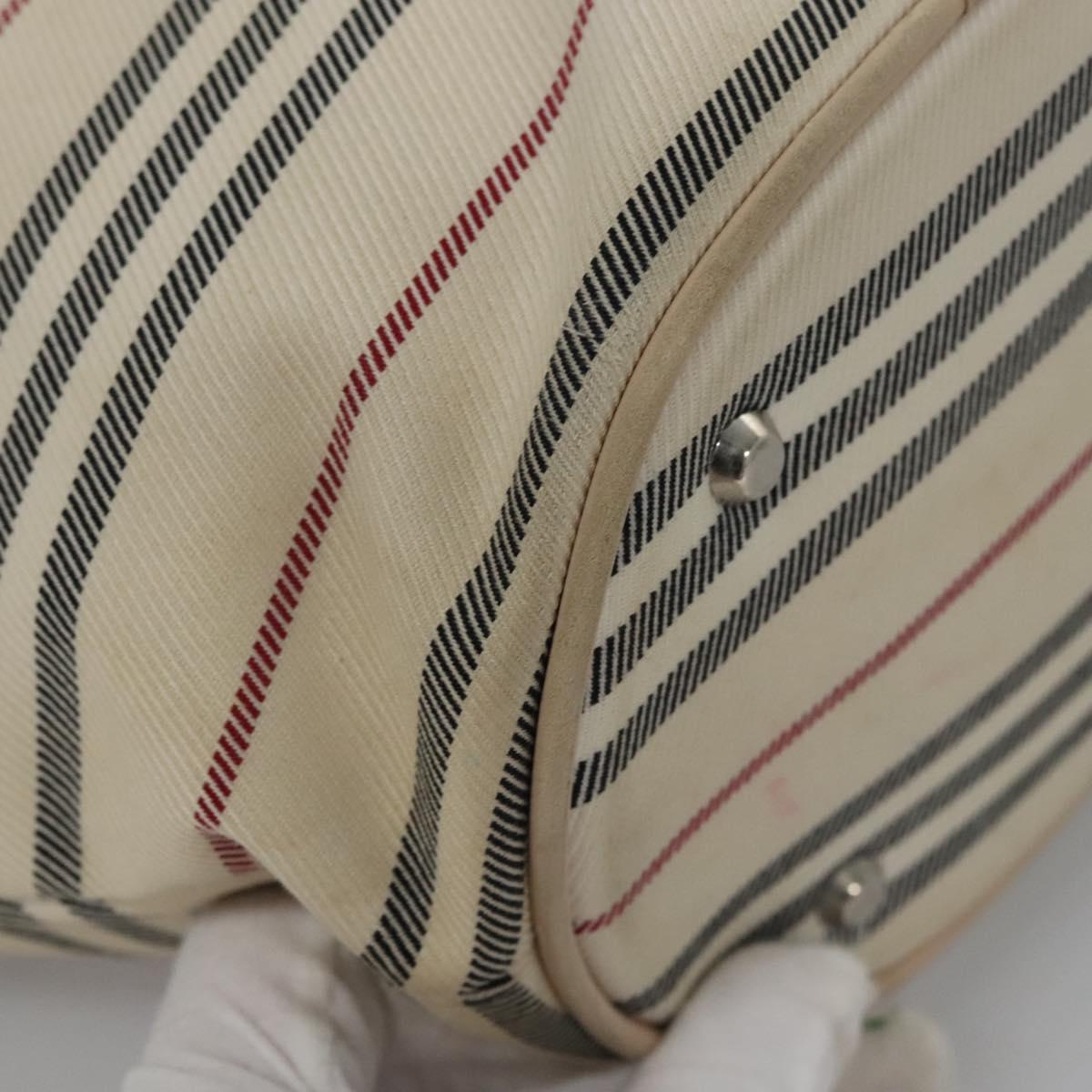 BURBERRY Hand Bag Canvas Beige Auth ti2859