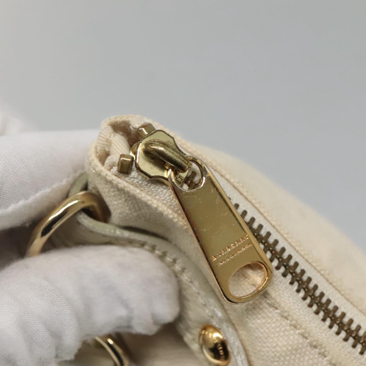 BURBERRY Blue Label Shoulder Bag Canvas Beige Auth ti2861