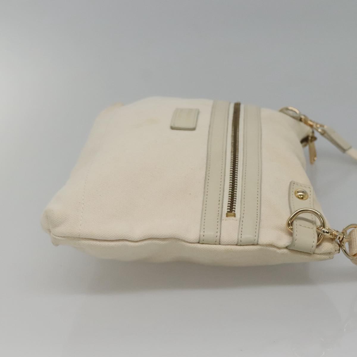 BURBERRY Blue Label Shoulder Bag Canvas Beige Auth ti2861