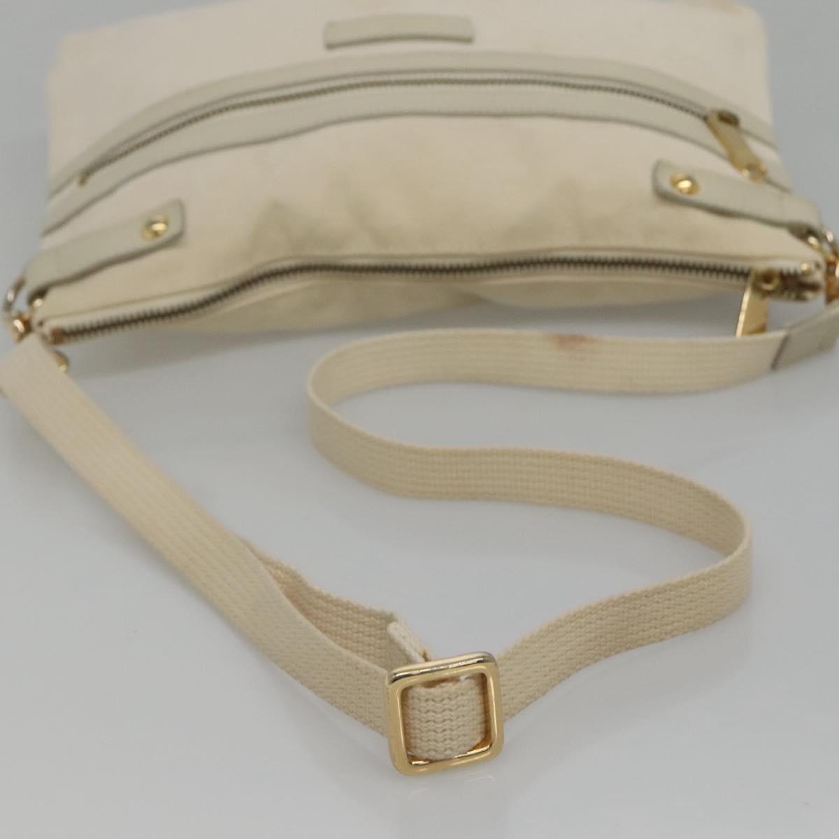 BURBERRY Blue Label Shoulder Bag Canvas Beige Auth ti2861