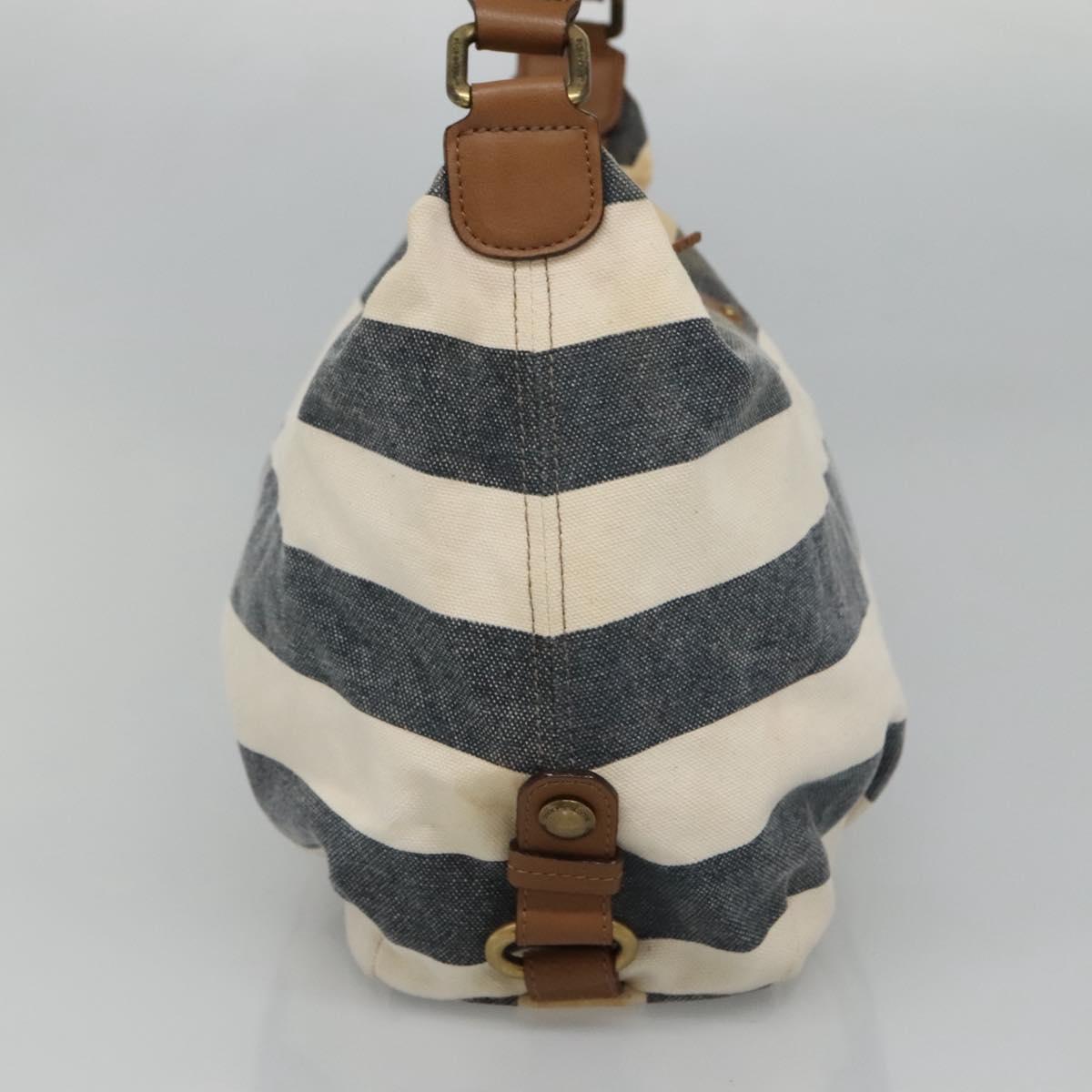 BURBERRY Blue Label Shoulder Bag Canvas Navy Auth ti2862