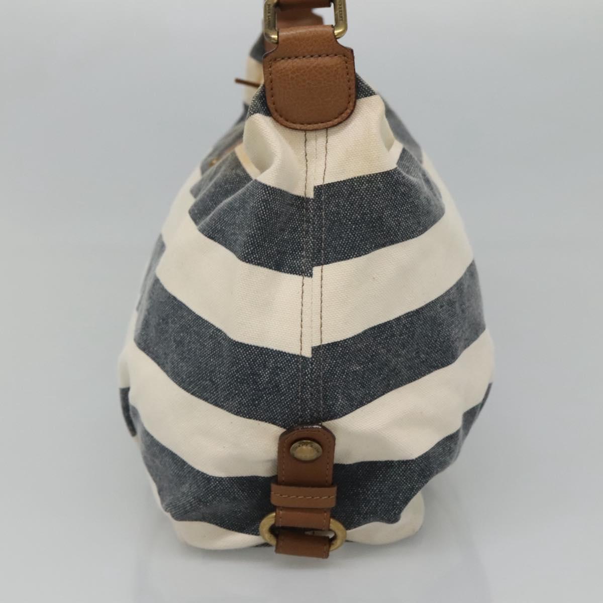 BURBERRY Blue Label Shoulder Bag Canvas Navy Auth ti2862