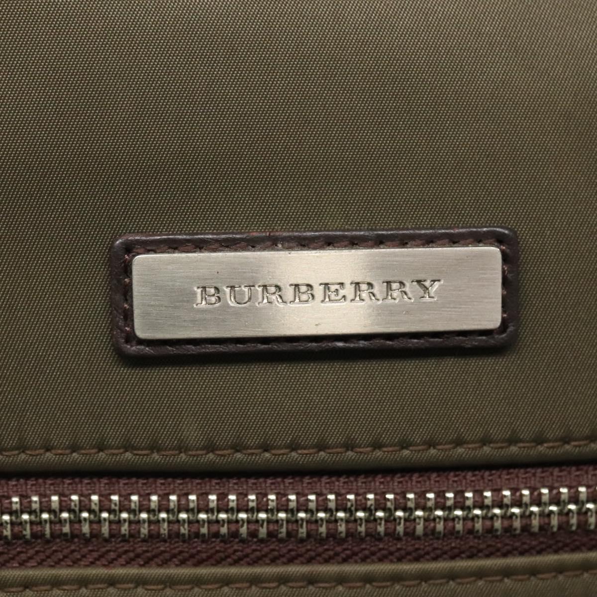 BURBERRY Shoulder Bag Nylon Khaki Auth ti2863