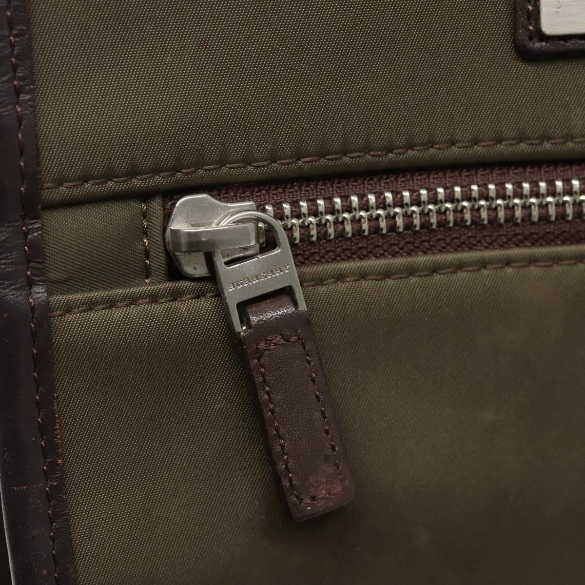 BURBERRY Shoulder Bag Nylon Khaki Auth ti2863