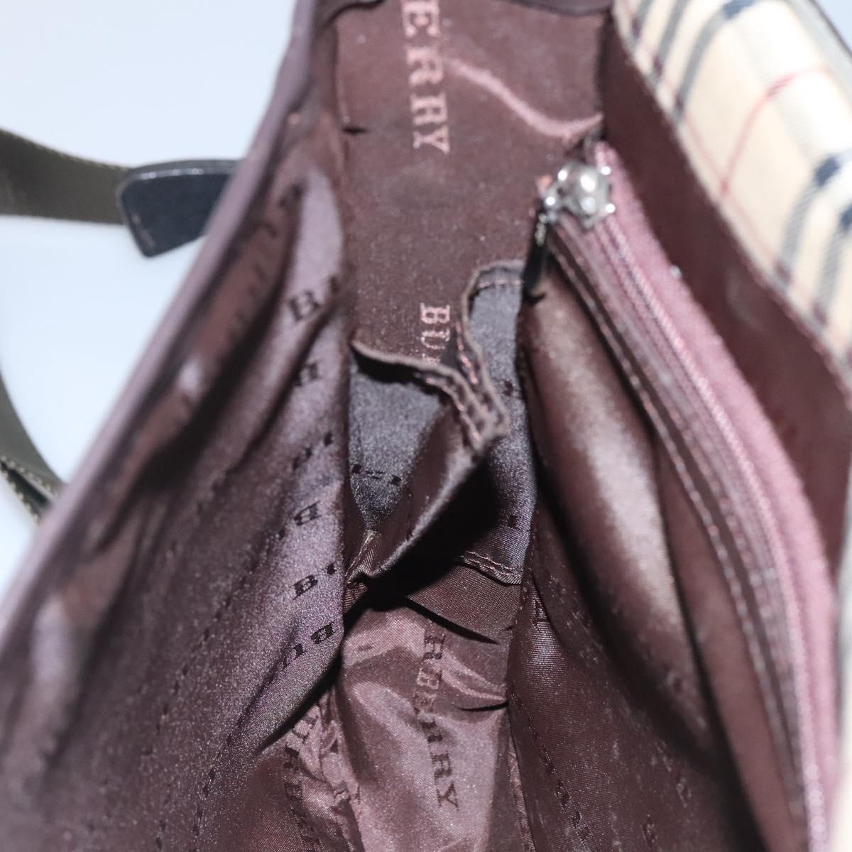 BURBERRY Shoulder Bag Nylon Khaki Auth ti2863