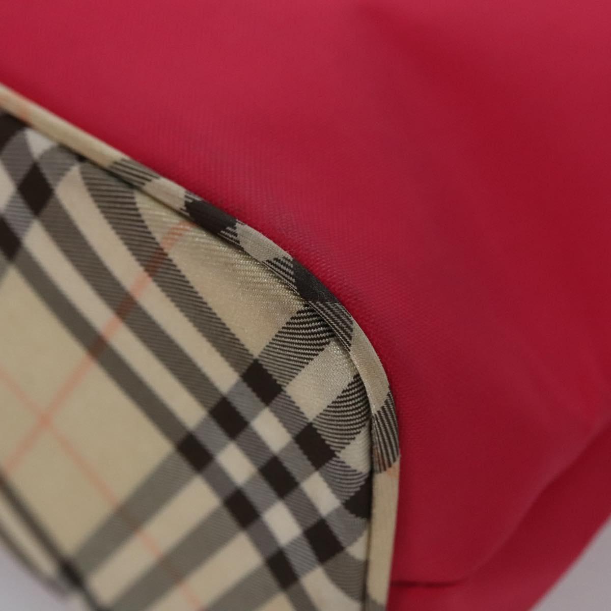 BURBERRY Nova Check Blue Label Shoulder Bag Nylon Pink Auth ti2865