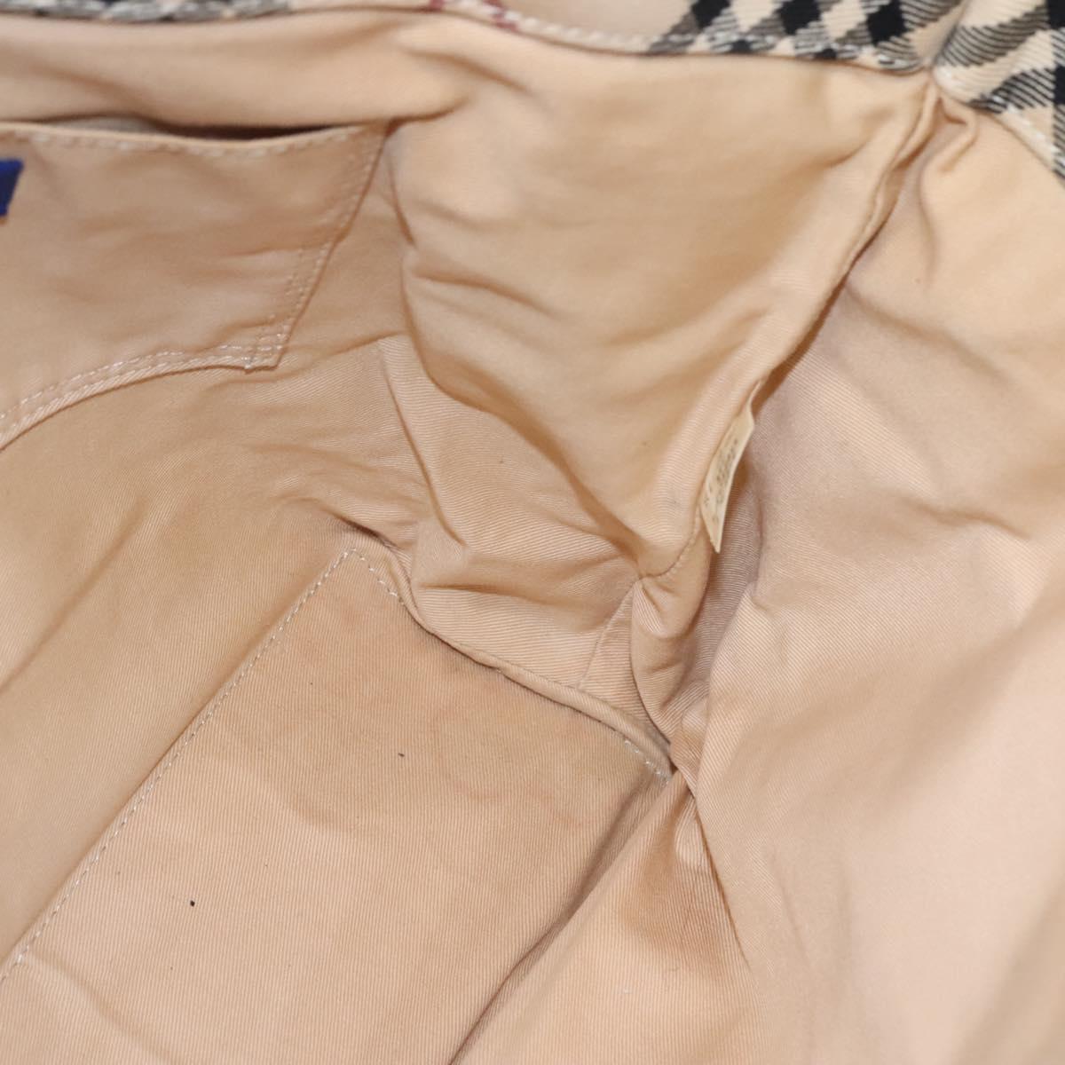 BURBERRY Blue Label Nova Check Tote Bag Canvas Beige Auth ti2867