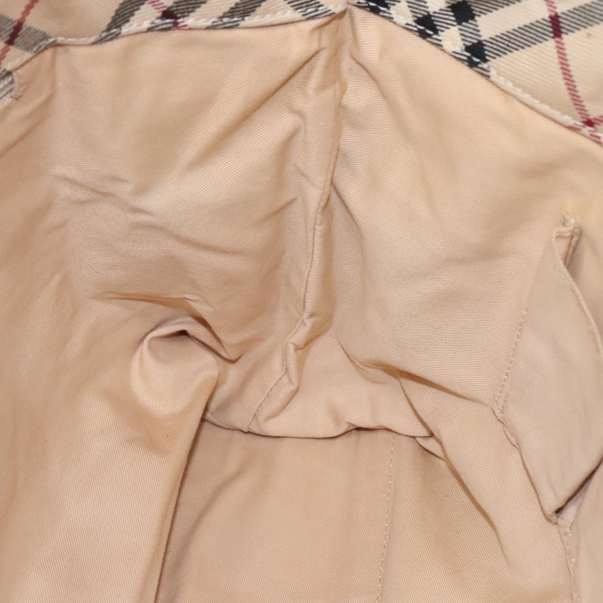 BURBERRY Blue Label Nova Check Tote Bag Canvas Beige Auth ti2867