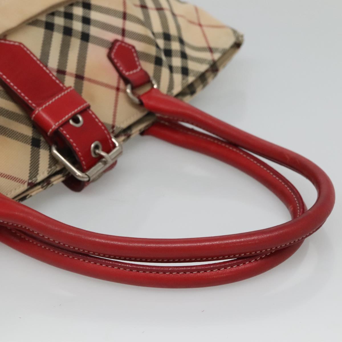 BURBERRY Blue Label Nova Check Tote Bag Canvas Beige Auth ti2867