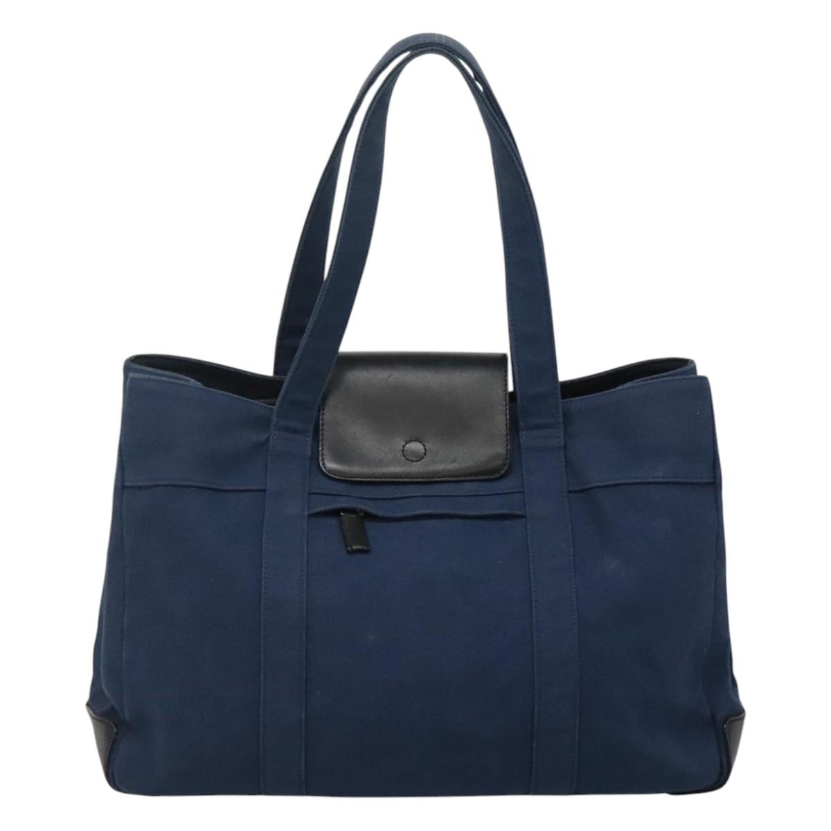 BURBERRY Blue Label Tote Bag Canvas Blue Auth ti2869