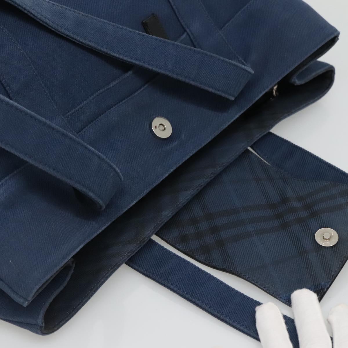 BURBERRY Blue Label Tote Bag Canvas Blue Auth ti2869