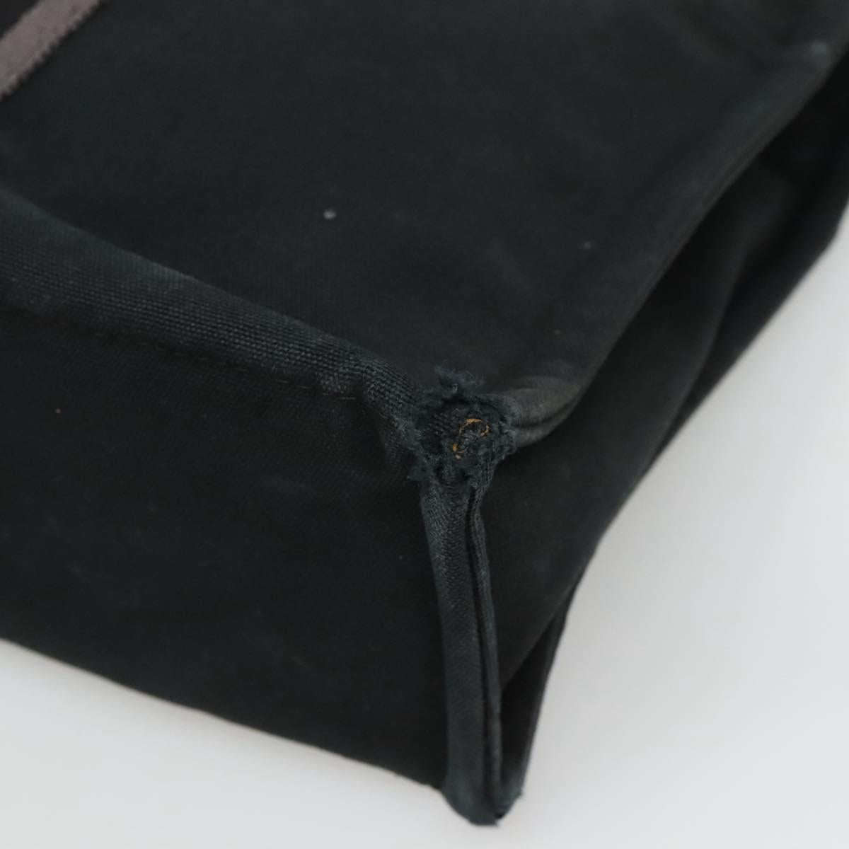 HERMES Fourre Tout MM Hand Bag Canvas Black Auth ti2873